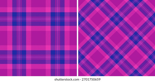 Tartan plaid background of texture seamless vector with a pattern check textile fabric. Set in stylish colours for stylish gingham patterns for clothing.