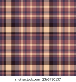 Tartan plaid background of vector seamless check with a textile pattern fabric texture in red and violet colors.