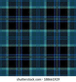 Tartan Plaid Blue Seamless Pattern Design