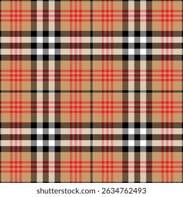 Patrón sin costuras de cuadros de tartán para textiles, telas, estampados, Fondos de pantalla, papel de regalo y prendas de vestir.  Fondo de textura de Vector.