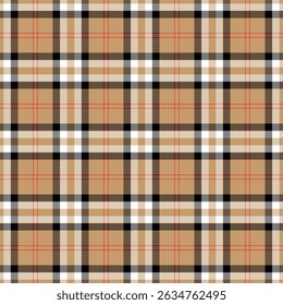 Patrón sin costuras de cuadros de tartán para textiles, telas, estampados, Fondos de pantalla, papel de regalo y prendas de vestir.  Fondo de textura de Vector.
