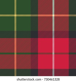 Tartan plaid diagonal seamless fabric texture. Vector illustration.