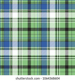 Tartan plaid fabric textile seamless pattern. Vector illustration.