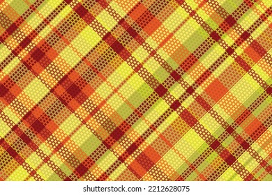 Tartan or plaid halloween color pattern. Vector illustration.