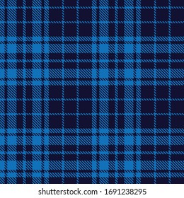 Tartan plaid line fabric texture dark blue background seamless pattern ,Scottish cage 