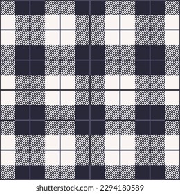 Tartan plaid monochrome seamless pattern