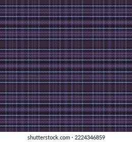 Tartan or plaid night color pattern. Vector illustration.