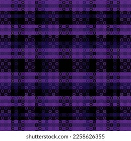 Tartan Plaid mit nächtlichem Farbmuster. Vektorgrafik. 