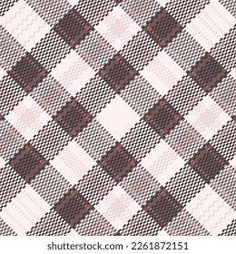 Tartán Tocado Con Patrón De Color Nocturno. Ilustración vectorial. 