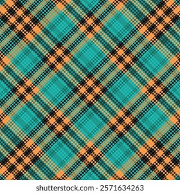 Tartan Plaid With Night Color Pattern. Vector illustration. 