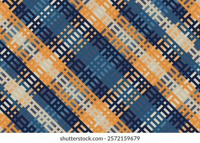 Tartan Plaid With Night Color Pattern. Vector illustration. 