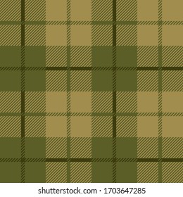 Tartán Plaid con olivos y cuadrados verdes claros. Patrón sin mar escocés. Textura de tartán, manteles, pantalones, ropa, vestidos, ropa de cama, mantas y otros textiles. Ilustración del vector