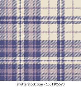 Tartan plaid pattern background. Seamless large striped check plaid graphic in purple, pink, and beige for scarf, flannel shirt, blanket, throw, upholstery, or other modern fabric design.