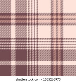 Tartan plaid pattern background. Seamless striped check plaid graphic in pink and taupe brown for scarf, flannel shirt, blanket, throw, duvet cover, or other summer fabric design.