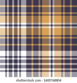 Tartan plaid pattern background. Seamless herringbone bright check plaid graphic in purple, yellow gold, and white for scarf, blanket, throw, duvet cover, or other modern autumn fabric design.