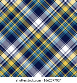 Tartan plaid pattern background. Texture for plaid, tablecloths, clothes, shirts, dresses, paper, bedding, blankets, quilts and other textile products. Vector illustration EPS 10