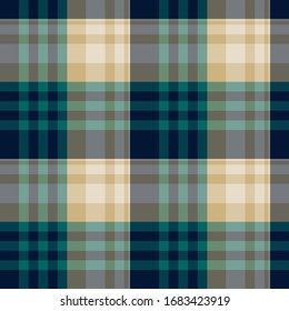 Tartan plaid pattern background. Texture for plaid, tablecloths, clothes, shirts, dresses, paper, bedding, blankets, quilts and other textile products. Vector illustration EPS 10