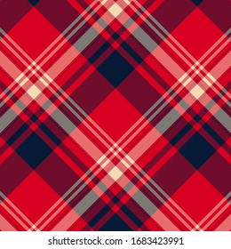 Tartan plaid pattern background. Texture for plaid, tablecloths, clothes, shirts, dresses, paper, bedding, blankets, quilts and other textile products. Vector illustration EPS 10