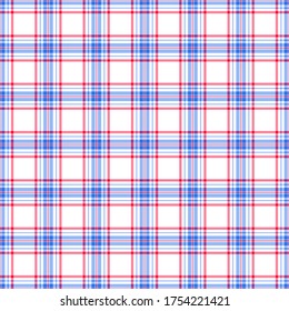 Tartan plaid pattern background. Texture for plaid, tablecloths, clothes, shirts, dresses, paper, bedding, blankets, quilts and other textile products. Vector illustration EPS 10