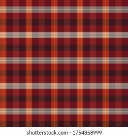 Tartan plaid pattern background. Texture for plaid, tablecloths, clothes, shirts, dresses, paper, bedding, blankets, quilts and other textile products. Vector illustration EPS 10