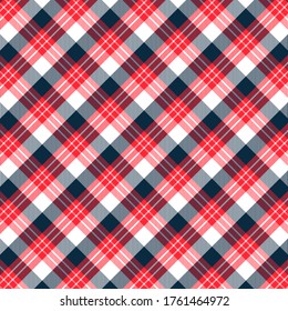 Tartan plaid pattern background. Texture for plaid, tablecloths, clothes, shirts, dresses, paper, bedding, blankets, quilts and other textile products. Vector illustration EPS 10