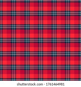Tartan plaid pattern background. Texture for plaid, tablecloths, clothes, shirts, dresses, paper, bedding, blankets, quilts and other textile products. Vector illustration EPS 10