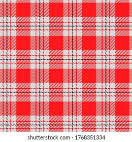 Tartan plaid pattern background. Texture for plaid, tablecloths, clothes, shirts, dresses, paper, bedding, blankets, quilts and other textile products. Vector illustration EPS 10