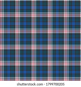 Tartan plaid pattern background. Texture for plaid, tablecloths, clothes, shirts, dresses, paper, bedding, blankets, quilts and other textile products. Vector illustration EPS 10