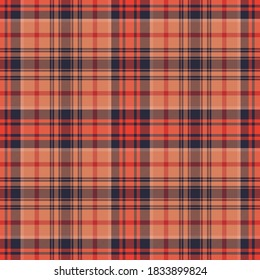 Tartan plaid pattern background. Texture for plaid, tablecloths, clothes, shirts, dresses, paper, bedding, blankets, quilts and other textile products. Vector illustration EPS 10