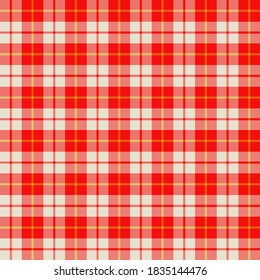 Tartan plaid pattern background. Texture for plaid, tablecloths, clothes, shirts, dresses, paper, bedding, blankets, quilts and other textile products. Vector illustration EPS 10