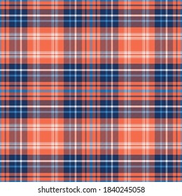 Tartan plaid pattern background. Texture for plaid, tablecloths, clothes, shirts, dresses, paper, bedding, blankets, quilts and other textile products. Vector illustration EPS 10