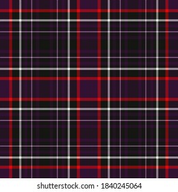 Tartan plaid pattern background. Texture for plaid, tablecloths, clothes, shirts, dresses, paper, bedding, blankets, quilts and other textile products. Vector illustration EPS 10