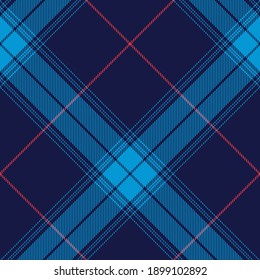 Tartan plaid pattern in blue and red. Ombre seamless large check plaid background for flannel shirt, blanket, duvet cover, or other modern spring summer autumn winter fashion fabric design.