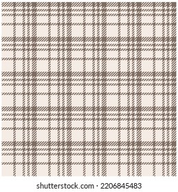 Tartan plaid pattern in brown. Seamless textured tartan vector for fashion textiles, wallpaper, banner, packaging.