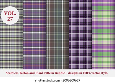 Tartan and Plaid Pattern Bundle Vol.27, Buffalo Vector, Fabric background wallpaper