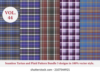 Tartan and Plaid Pattern Bundle Vol.44, Buffalo Vector, Fabric background wallpaper