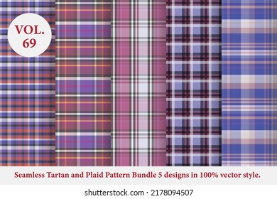 Tartan and Plaid Pattern Bundle Vol.69, Buffalo Vector, Fabric background wallpaper