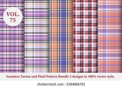 Tartan and Plaid Pattern Bundle Vol.75, Buffalo Vector, Fabric background wallpaper