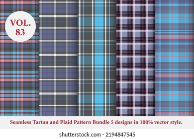 Tartan and Plaid Pattern Bundle Vol.83, Buffalo Vector, Fabric background wallpaper