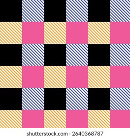 Tartan and plaid pattern in color design. tartan repeating pattern in perfect alignment. Unique color pattern background for prints and web page