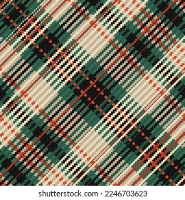 Tartan plaid pattern with dark color. Vector illustration.