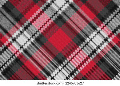 Tartan plaid pattern with dark color. Vector illustration.