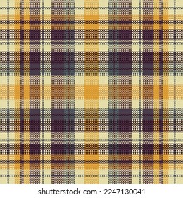 Tartan plaid pattern with dark color. Vector illustration.