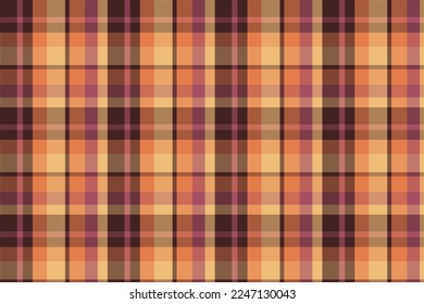 Tartan plaid pattern with dark color. Vector illustration.