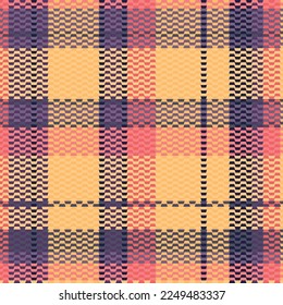 Tartan plaid pattern with dark color. Vector illustration. 