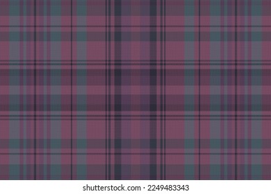Tartan plaid pattern with dark color. Vector illustration. 