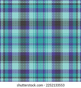 Tartan plaid pattern with dark color. Vector illustration. 
