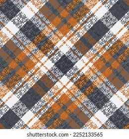 Tartan plaid pattern with dark color. Vector illustration. 