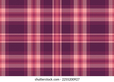 Tartan plaid pattern with dark color. Vector illustration. 