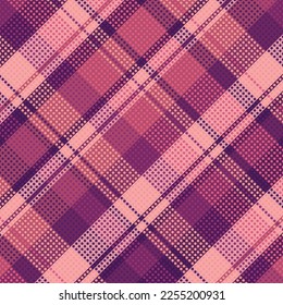 Tartan plaid pattern with dark color. Vector illustration. 